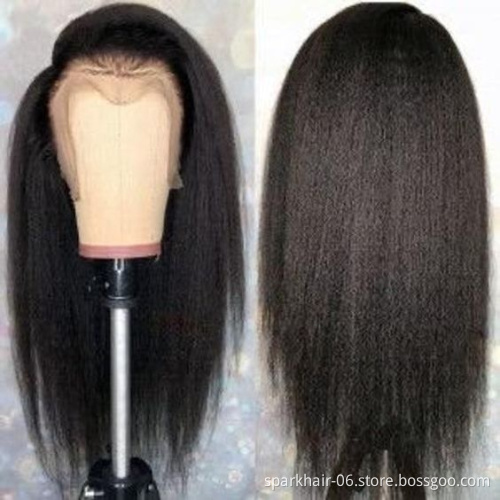 Cheap Wholesale Yaki Kinky Straight Hd Full Lace Frontal Wig Raw Brazilian Virgin Human Hair Transparent Lace Front Wig Vendor